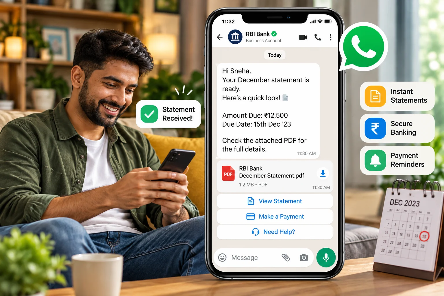 Handle payments, statements and everyday account requests in the thread