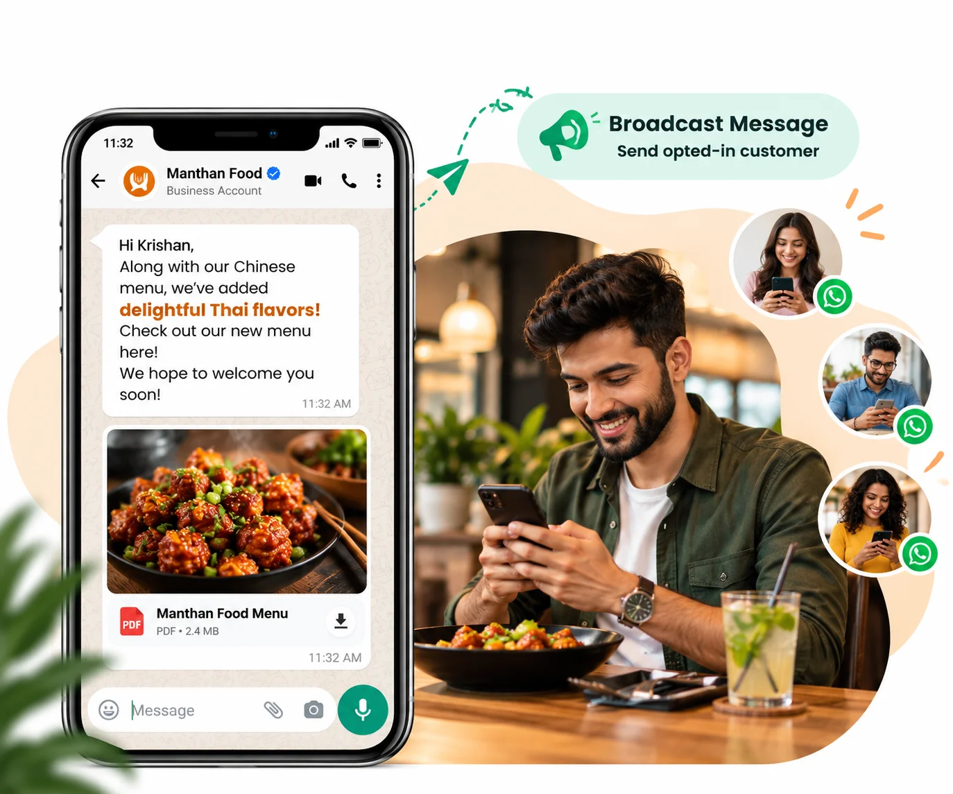 Put today's menu and specials where people already look