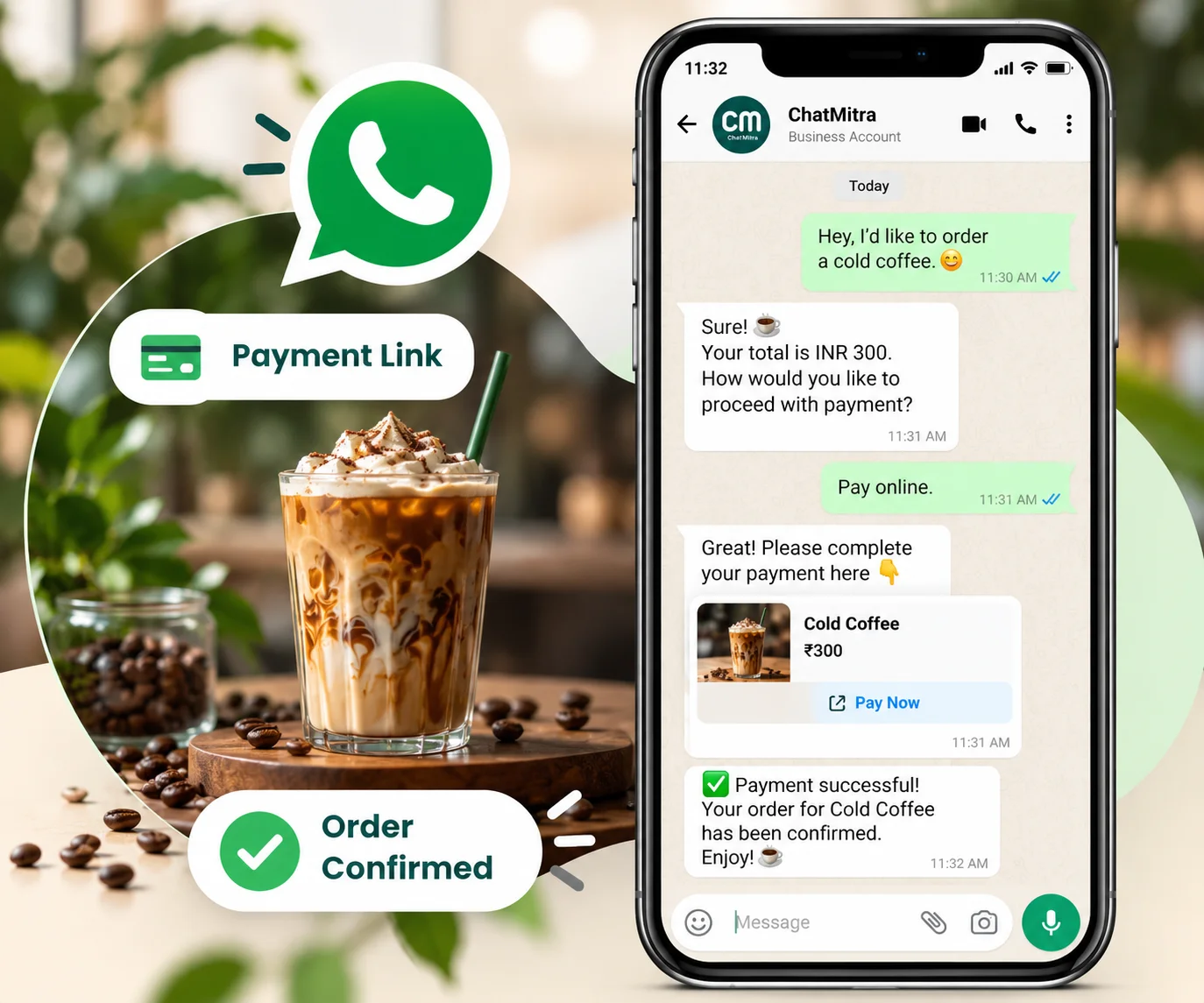 Collect payments inside the chat