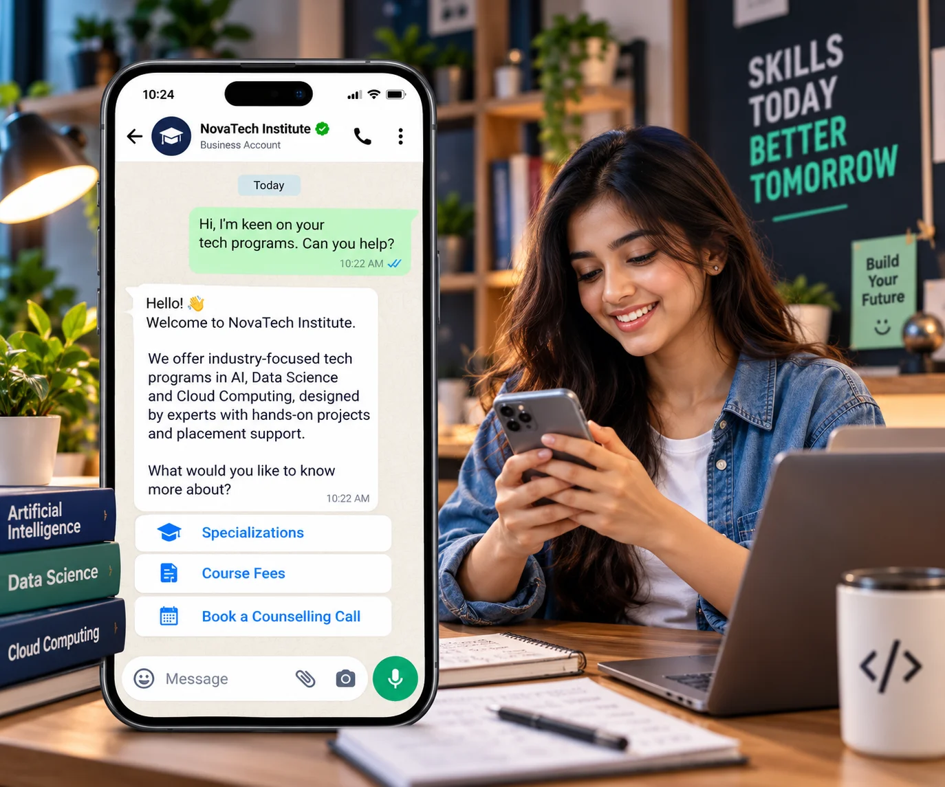 Turn your website and fairs into a chat list