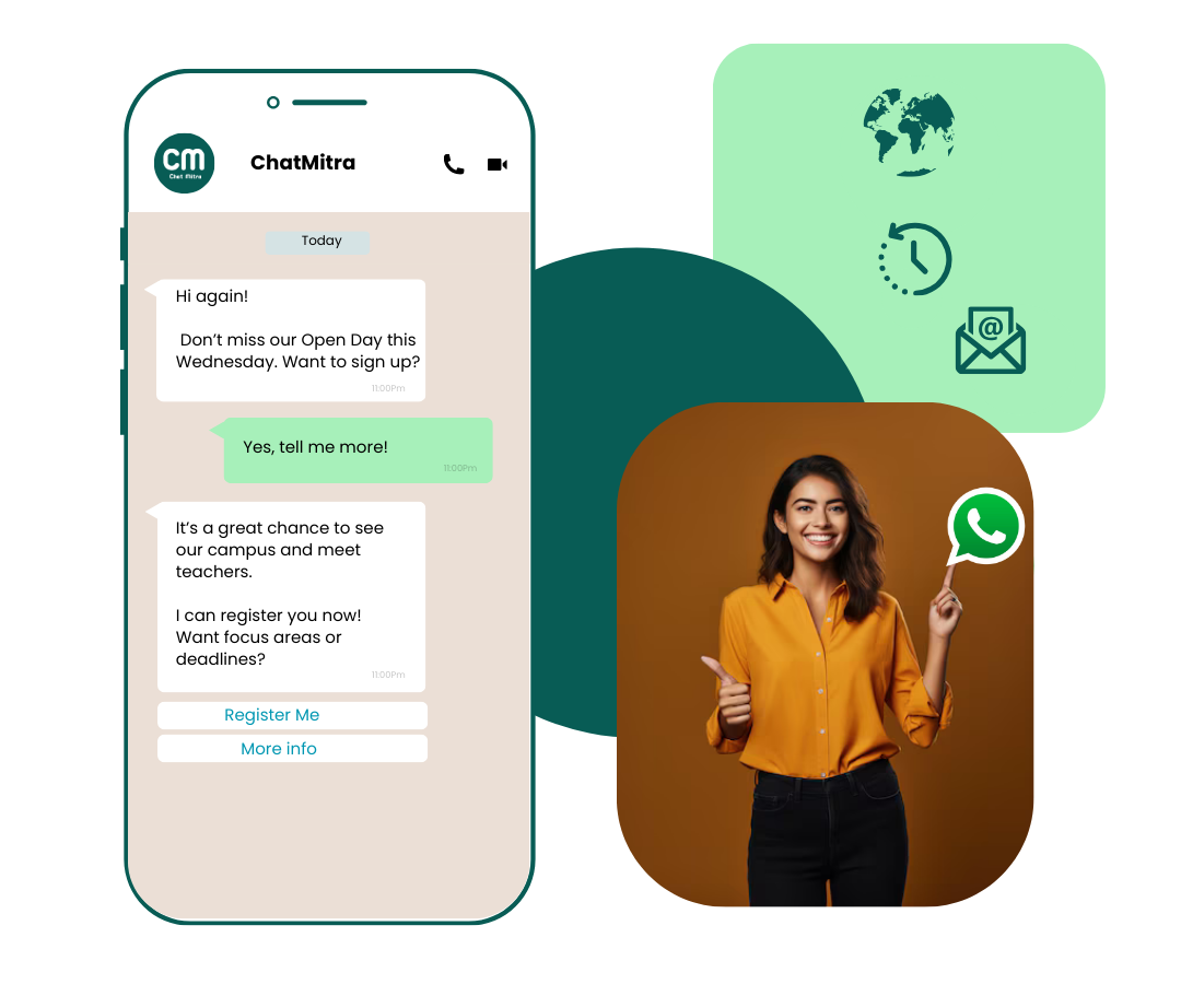 Answer the same admission questions automatically