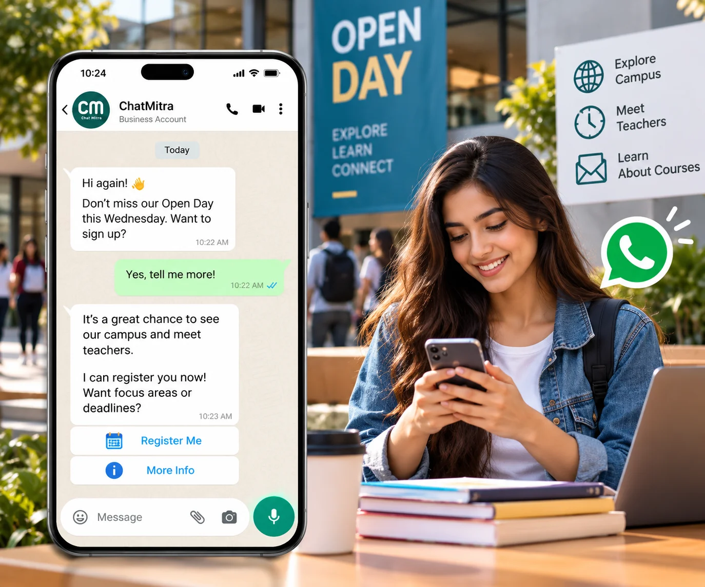Answer the same admission questions automatically