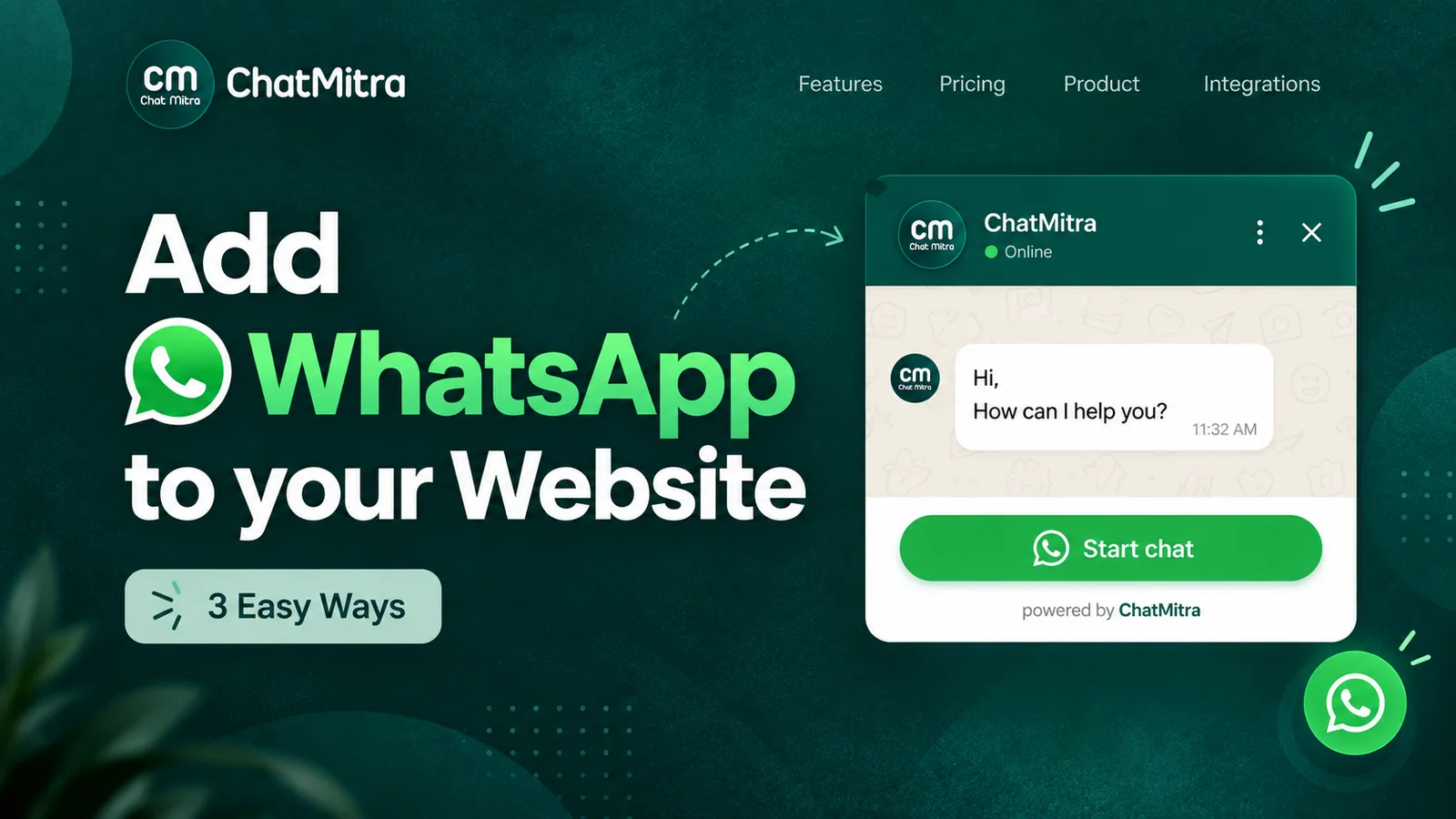 WhatsApp Integration with Website: Button, Widget, QR, API