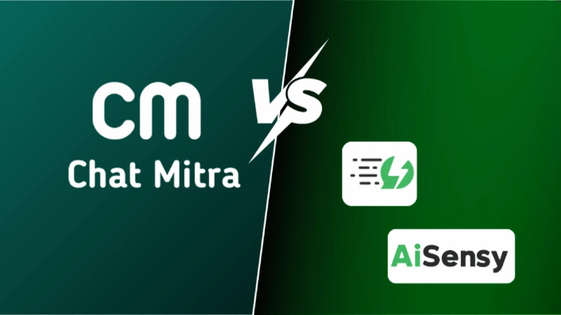 ChatMitra vs AiSensy comparison illustration