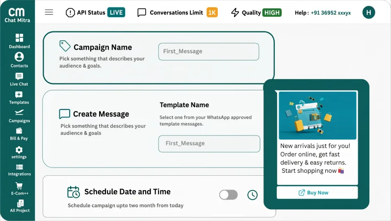 Create Your Campaign Effortlessly
