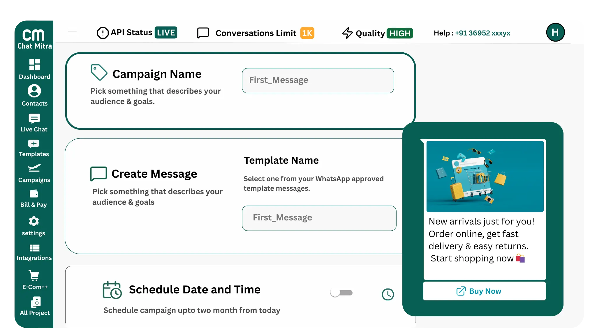 Create Your Campaign Effortlessly