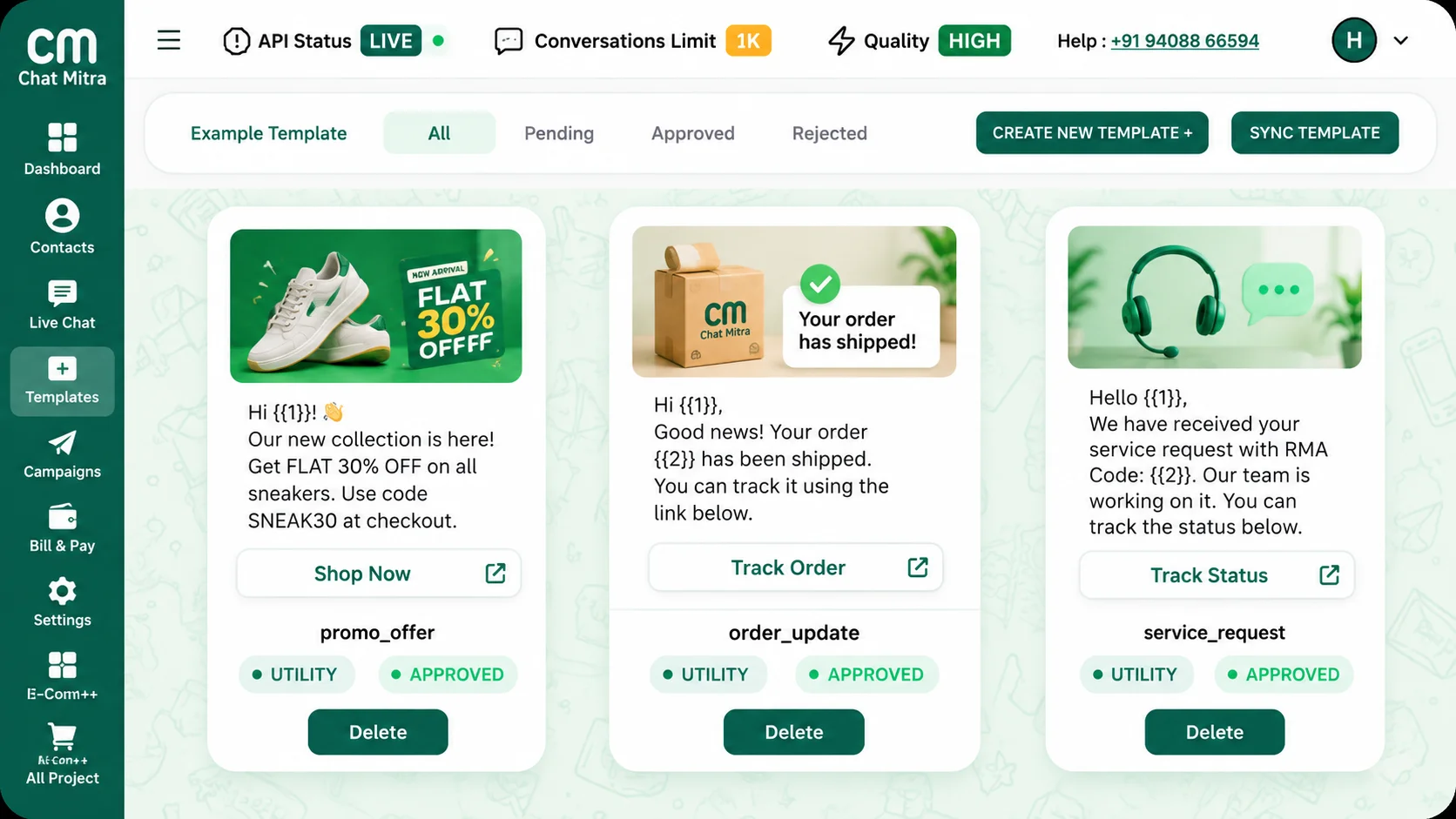 Sync Template for Meta Approval Check