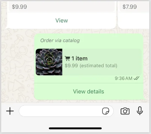 The customer sees an order confirmation after submitting