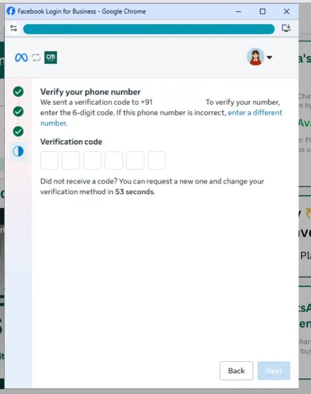 Verifying your number by SMS or call