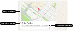 Location message on WhatsApp