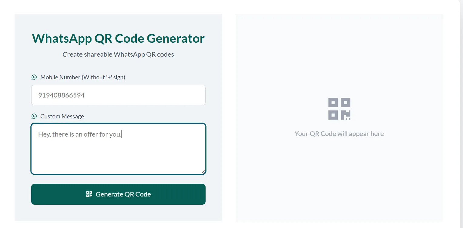 Enter Phone Number
